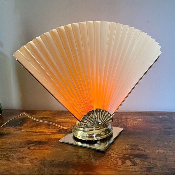 Vintage Other Vintage Accordion Fan Table Lamp Mcm Mid Century Poshmark